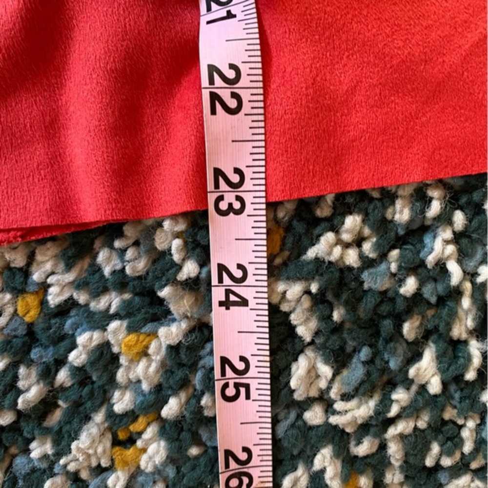 Unique 90s Vintage Microsuede & Denim Midi Skirt sz 6 - Picture 11 of 11